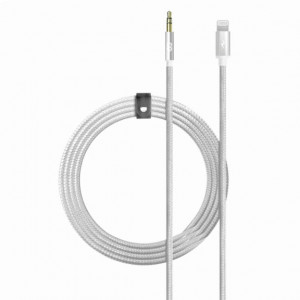 LOGiiX Piston Connect Braid 1M AUX to Lightning - White