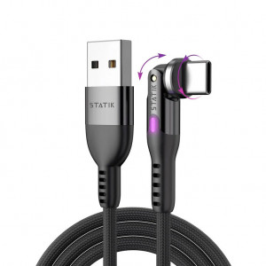 STATIK PowerPivot Nylon Braided 3' Cable USB-A To USB-C