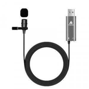 Maono USB Lavalier Microphone With Headphones Jack