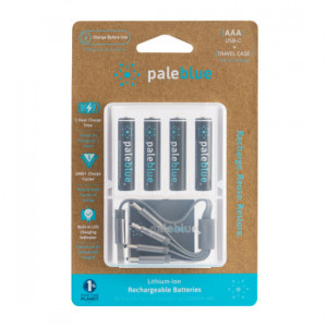 Paleblue Lithium Ion Rechargeable Batteries - AAA 4PK