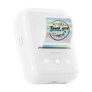 MUNBYN FM226 Bluetooth Portable Label Printer - White
